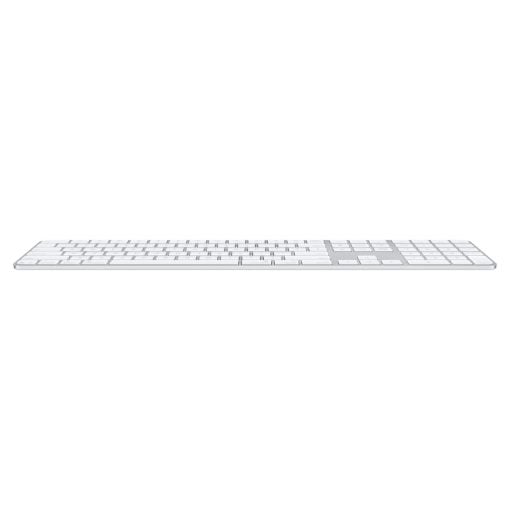 Touch ID özellikli ve Sayısal Tuş Takımlı Magic Keyboard Türkçe F Klavye Beyaz Tuşlar MXK73TU/A Yatay Görünüm