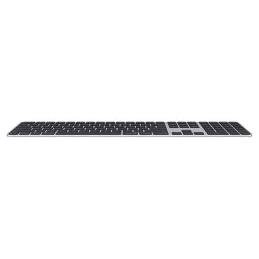 Touch ID özellikli ve Sayısal Tuş Takımlı Magic Keyboard Türkçe Q Klavye Siyah Tuşlar MXK83TQ/A Yatay Görünüm