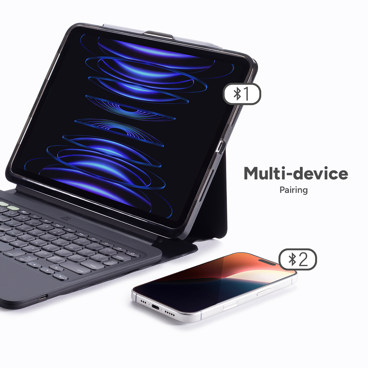 Zagg Pro Keys 2 - 11 inc Klavye (iPad Air 10.9/11) 103418443 9 Zagg Pro Keys 2 iPad Air 11 (M2) Kılıf Kolay Bağlantı