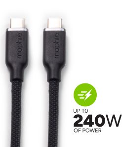 Mophie Charge Stream USB-C (240W/40Gbps) Şarj Kablosu Siyah (0,8M) 409912837