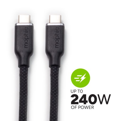 Mophie Charge Stream USB-C (240W/40Gbps) Şarj Kablosu Siyah (0,8M) 409912837