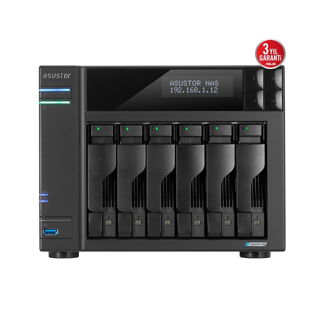 Asustor 6 Yuvalı 8 GB NAS Depolama Ünitesi AS6706T