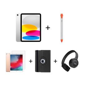 İTK Eğitim Seti 7 – iPad 10. Nesil Wi-Fi 64GB Gümüş, Logitech Crayon, JBL Kulaklık, Zore Kırılmaz Ekran, Zore Kılıf