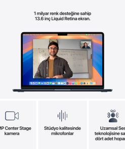 MacBook Air 13 M4 Gece Yarısı Görüntü ve Ses
