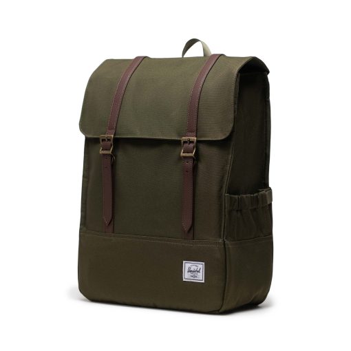 Herschel Survey 15 - 16 inç Yeşil Bilgisayar Sırt Çantası 11404-04281 Su Şişesi Cebi