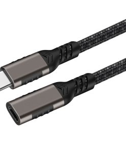 Qgeem Extension USB3.2 Type-C PD Uzatma Kablosu 100W 20Gbps 4K 60Hz 1 Metre 6974393005857