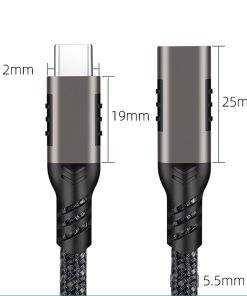 Qgeem Extension 1 Metre Type-C Uzatma Kablosu 6974393005857 Ürün Boyutları