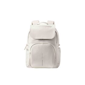 XD Design Bobby Soft Daypack 15 / 16 inç Uyumlu Anti-Theft Krem Sırt Çantası P705.983