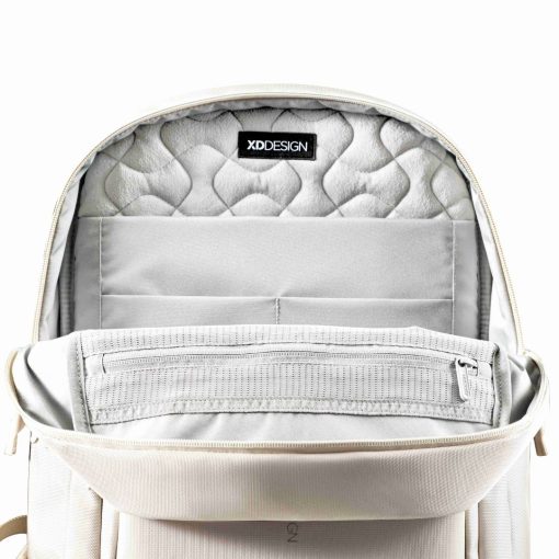 XD Design Bobby Soft Daypack Anti-Theft Krem Sırt Çantası P705.983 İç Tasarım