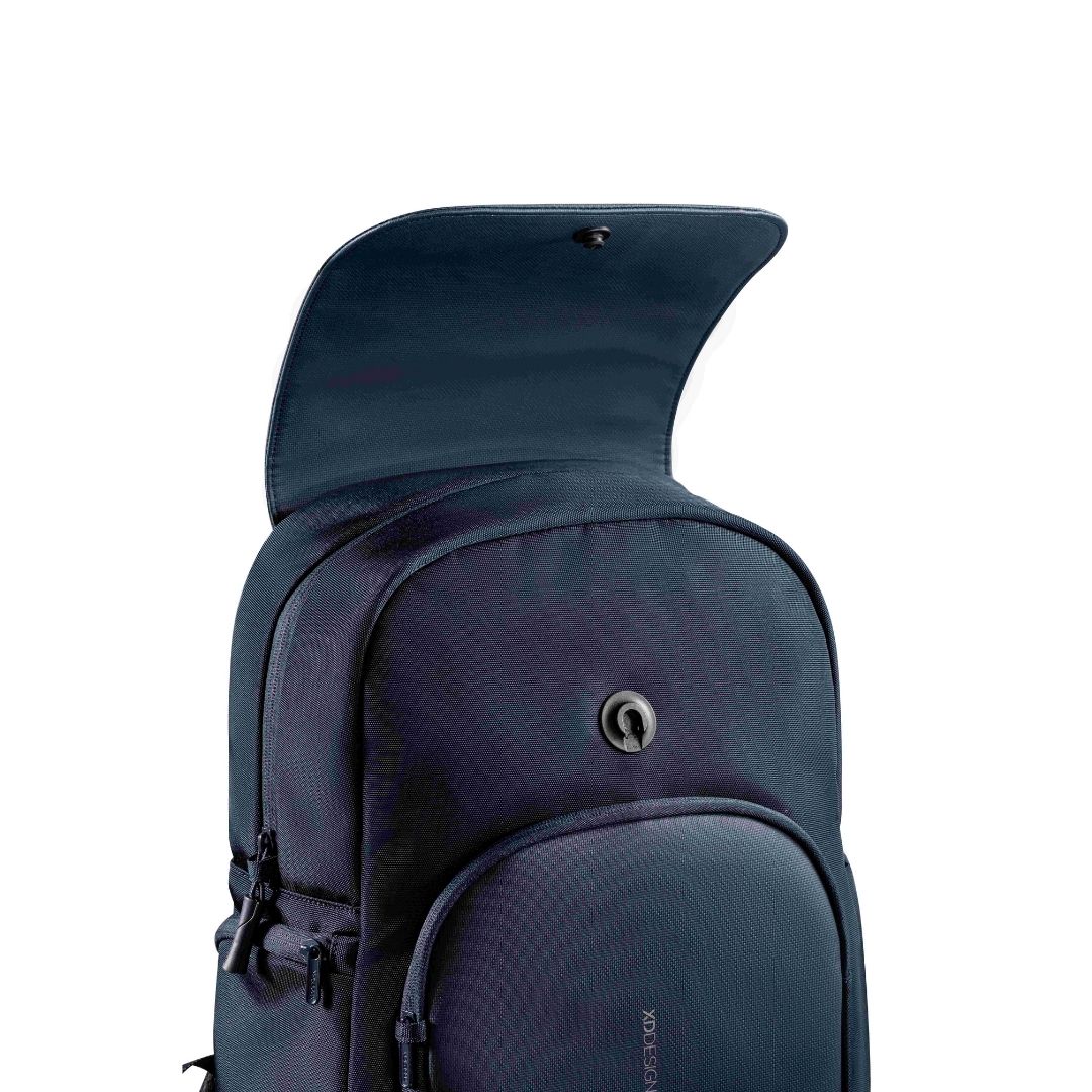 XD Design Bobby Soft Daypack Anti-Theft Lacivert Sırt Çantası P705.985 Kapaklı Tasarım
