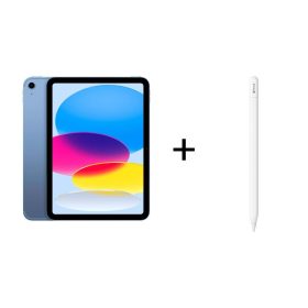Kolej Seti 15 – iPad 10.9 inç (10. Nesil) Wi-Fi + Cellular 64GB Mavi ve Apple Pencil (USB-C)