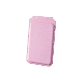 Bix TMW2 Magsafe Uyumlu Kartlık Özellikli Katlanabilir Manyetik Deri Cüzdan Pembe 8681820420296
