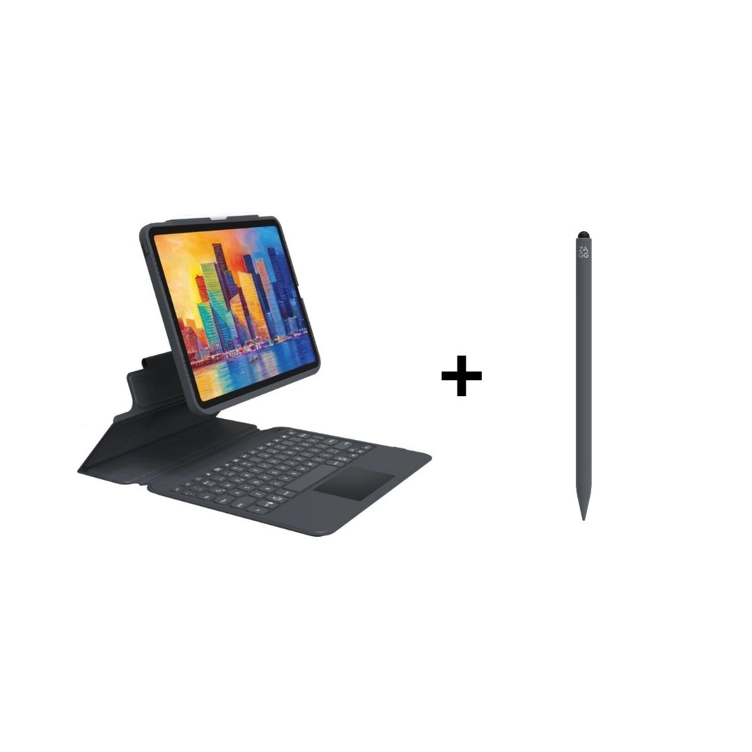 iPad Eğitim Seti 13 Zagg Pro Keys ve Zagg Pro Stylus 2 Pencil Gri