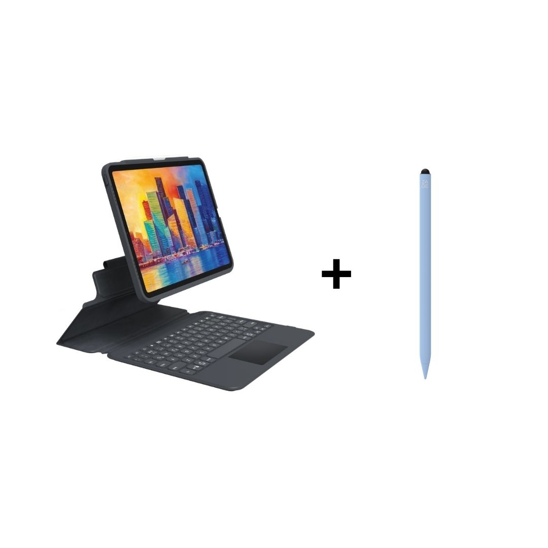 iPad Eğitim Seti 13 Zagg Pro Keys ve Zagg Pro Stylus 2 Pencil Mavi