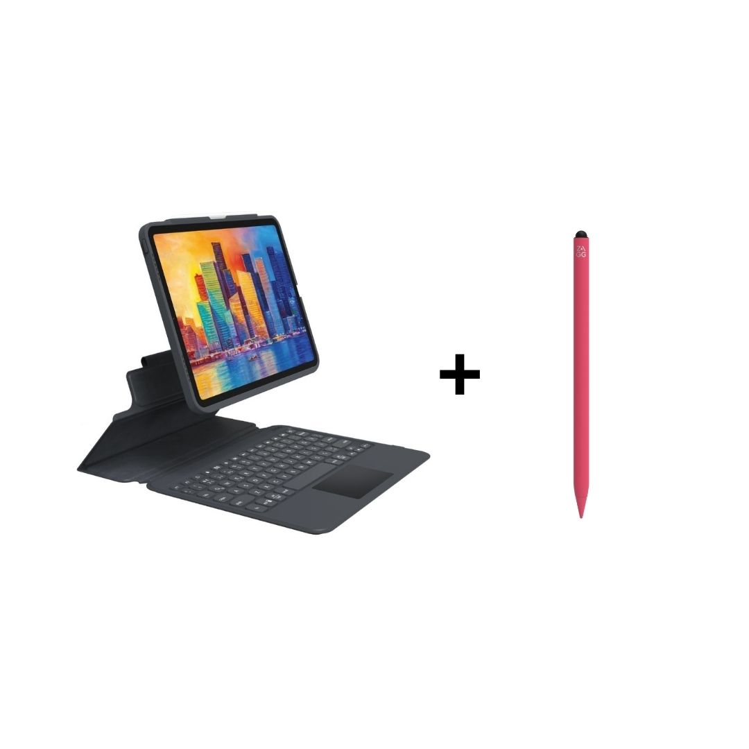iPad Aksesuar Seti 13 – Zagg Pro Keys (13 inç), Zagg Pro Stylus 2 Pembe