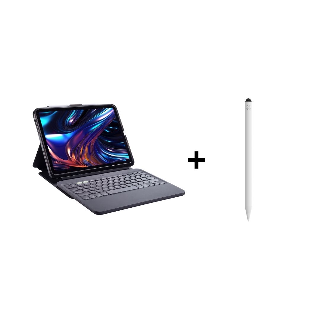 iPad Aksesuar Seti 10 – Zagg Pro Keys 2 (11 inç), Zagg Pro Stylus 2 Beyaz