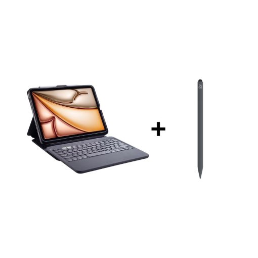 iPad Aksesuar Seti 11 Zagg Klavye ve Gri Kalem