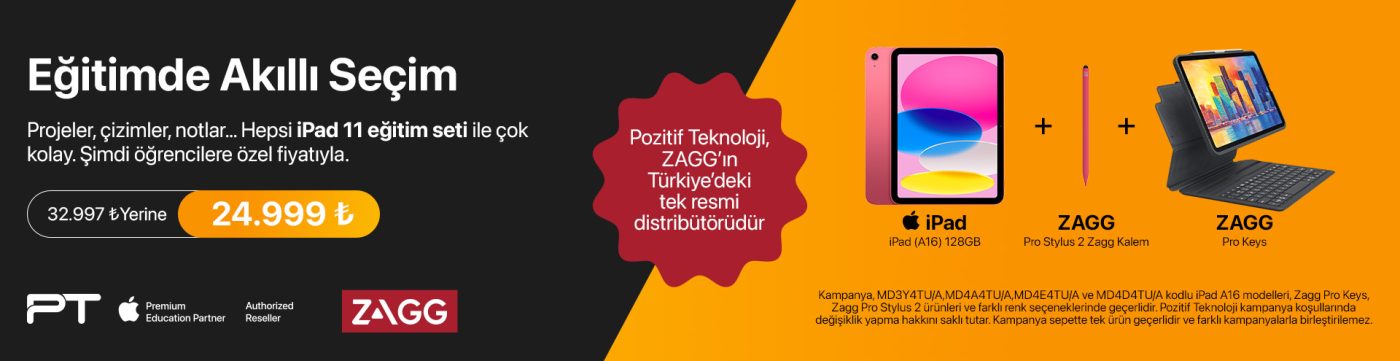 iPad Eğitim Seti 14 iPad A16 Zagg Kalem Kılıf Arabanner