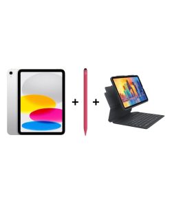 iPad Eğitim Seti 14 - iPad A16 Wi-Fi Gümüş, Zagg Pro Stylus 2 Pembe Kalem ve Zagg Pro Keys