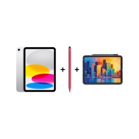 iPad Eğitim Seti 14 – iPad (A16) 128GB Gümüş, Zagg Pro 2 Pembe ve Zagg Kılıf