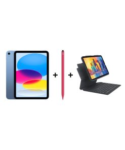 iPad Eğitim Seti 14 - iPad A16 Wi-Fi Mavi, Zagg Pro Stylus 2 Pembe Kalem ve Zagg Pro Keys