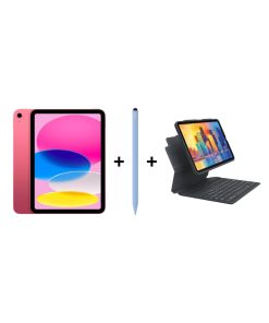 iPad Eğitim Seti 14 - iPad A16 Wi-Fi Pembe, Zagg Pro Stylus 2 Mavi Kalem ve Zagg Pro Keys