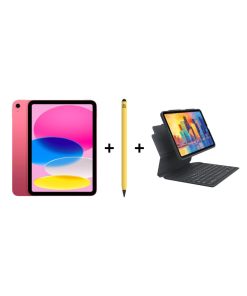 iPad Eğitim Seti 14 - iPad A16 Wi-Fi Pembe, Zagg Pro Stylus 2 Sarı Kalem ve Zagg Pro Keys