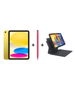 iPad Eğitim Seti 14 - iPad A16 Wi-Fi Sarı, Zagg Pro Stylus 2 Pembe Kalem ve Zagg Pro Keys