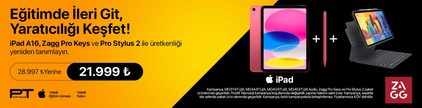 iPad A16 ve Zagg Arabanner