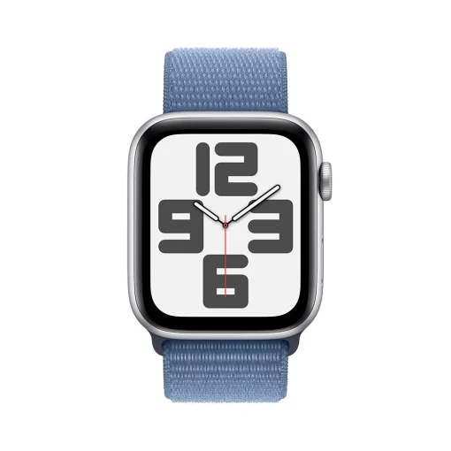 Apple Watch SE GPS 44mm Gümüş Alüminyum Kasa Kış Mavisi Spor Kordan