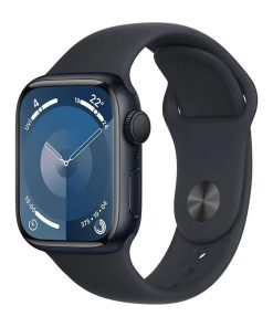 Apple Watch Series 9 Gece Yarısı Alüminyum Kasa ve Spor Kordon Yan Tasarım