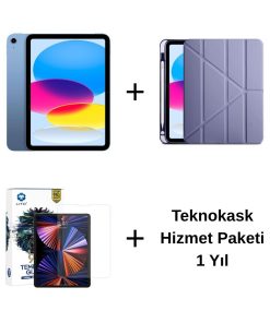 Edu Set 1 iPad A16 Mavi, Zore Mor Kılıf, Lito Ekran Koruyucu ve 1 Yıl Teknokask