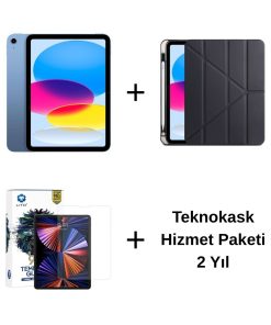 Edu Set 1 iPad A16 Mavi, Zore Siyah Kılıf, Lito Ekran Koruyucu ve 2 Yıl Teknokask