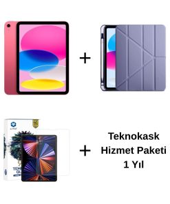Edu Set 1 iPad A16 Pembe, Zore Mor Kılıf, Lito Ekran Koruyucu ve 1 Yıl Teknokask