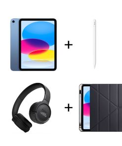 iPad A16 Mavi, Apple Pencil USB-C, Zore Kılıf ve JBL Kablosuz Kulaklık