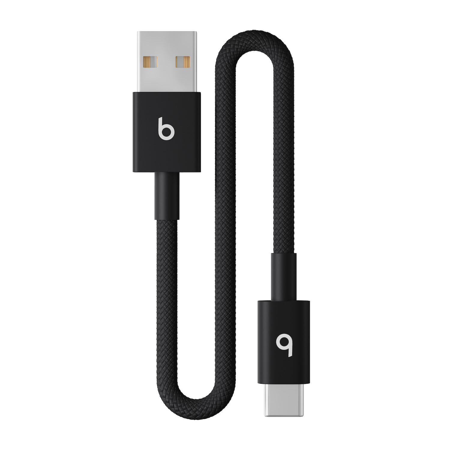 Beats USB-A USB-C Örgülü Kısa Kablo 20 cm Jet Siyah MEQL4EE/A