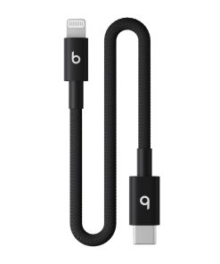 Beats USB-C - Lightning Örgülü Kısa Kablo 20 cm Jet Siyah MEQM4EE/A