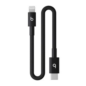 Beats USB-C – Lightning Örgülü Kısa Kablo (20 cm) Jet Siyah MEQM4EE/A