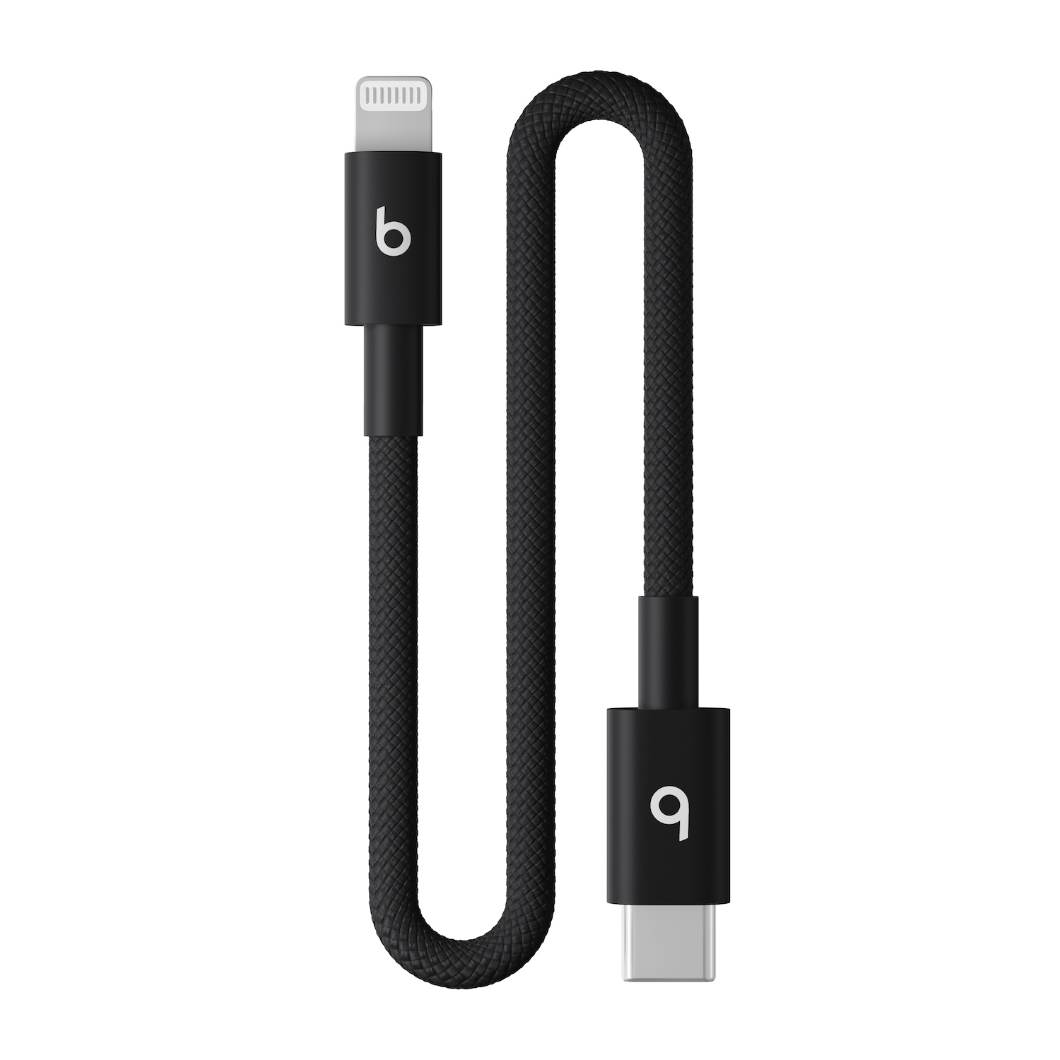 Beats USB-C - Lightning Örgülü Kısa Kablo 20 cm Jet Siyah MEQM4EE/A
