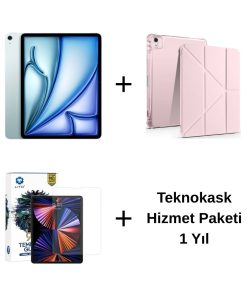 Edu Set 2 iPad Air M3 Mavi Zore Rose Gold Kılıf Lito Ekran Koruyucu Teknokask 1 Yıl