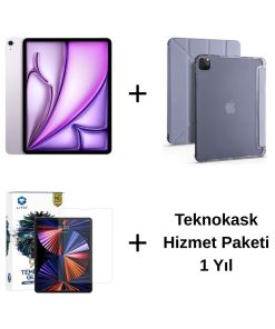Edu Set 2 iPad Air M3 Mor Zore Mor Kılıf Lito Ekran Koruyucu Teknokask 1 Yıl