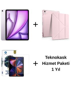 Edu Set 2 iPad Air M3 Mor Zore Rose Gold Kılıf Lito Ekran Koruyucu Teknokask 1 Yıl