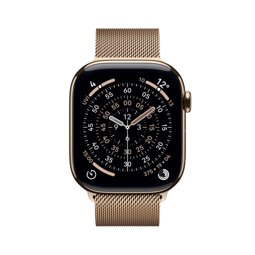 Apple Watch Series 11 GPS + Cellular Altın Titanyum Milano Loop Ekran