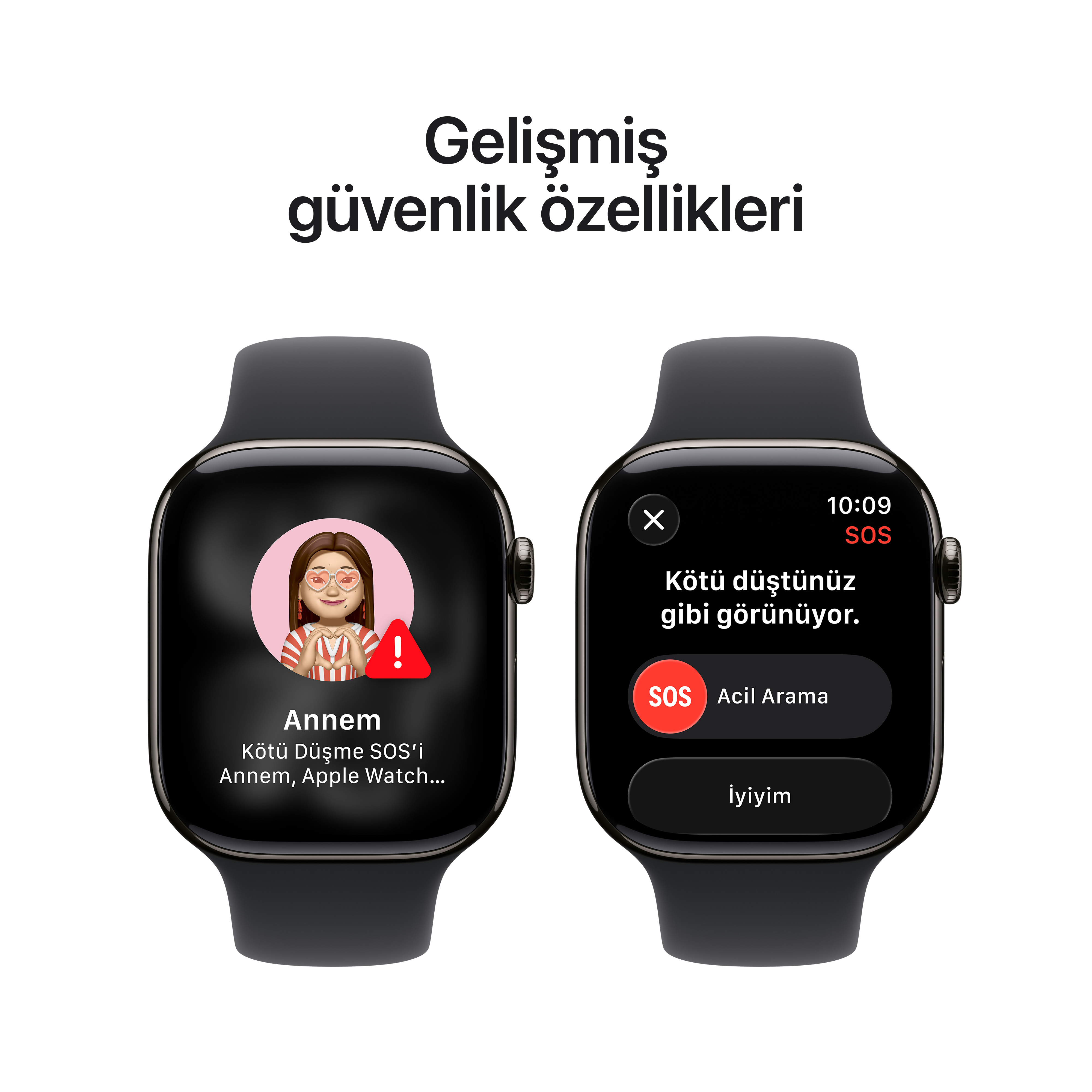 Apple Watch Series 11 GPS + Cellular Arduvaz Titanyum Spor Kordon Güvenlik