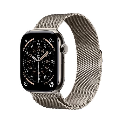 Apple Watch Series 11 GPS + Cellular Natürel Titanyum Milano Loop