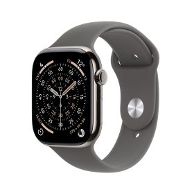 Apple Watch Series 11 GPS + Cellular 46mm Natürel Titanyum Kasa Taş Grisi Spor Kordon M/L MFCX4TU/A