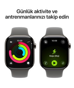Apple Watch Series 11 GPS + Cellular Natürel Titanyum Taş Grisi Kordon Aktivite