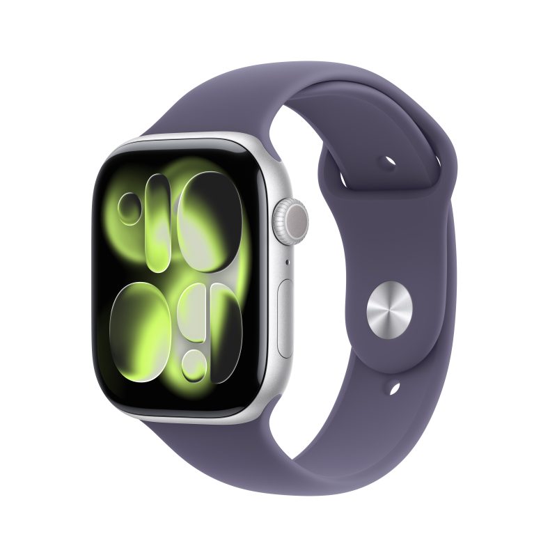 Apple Watch Series 11 GPS + Cellular 46mm Gümüş Alüminyum Kasa Sis Moru Spor Kordon S/M MFCP4TU/A