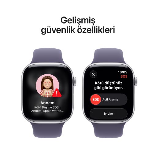 Apple Watch Series 11 42mm GPS Gümüş Alüminyum Kasa Güvenlik