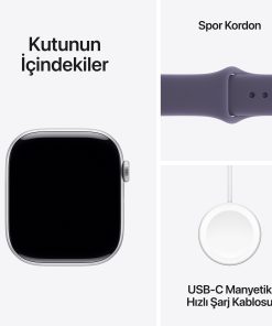 Apple Watch Series 11 42mm GPS Gümüş Alüminyum Kasa Kutu İçeriği
